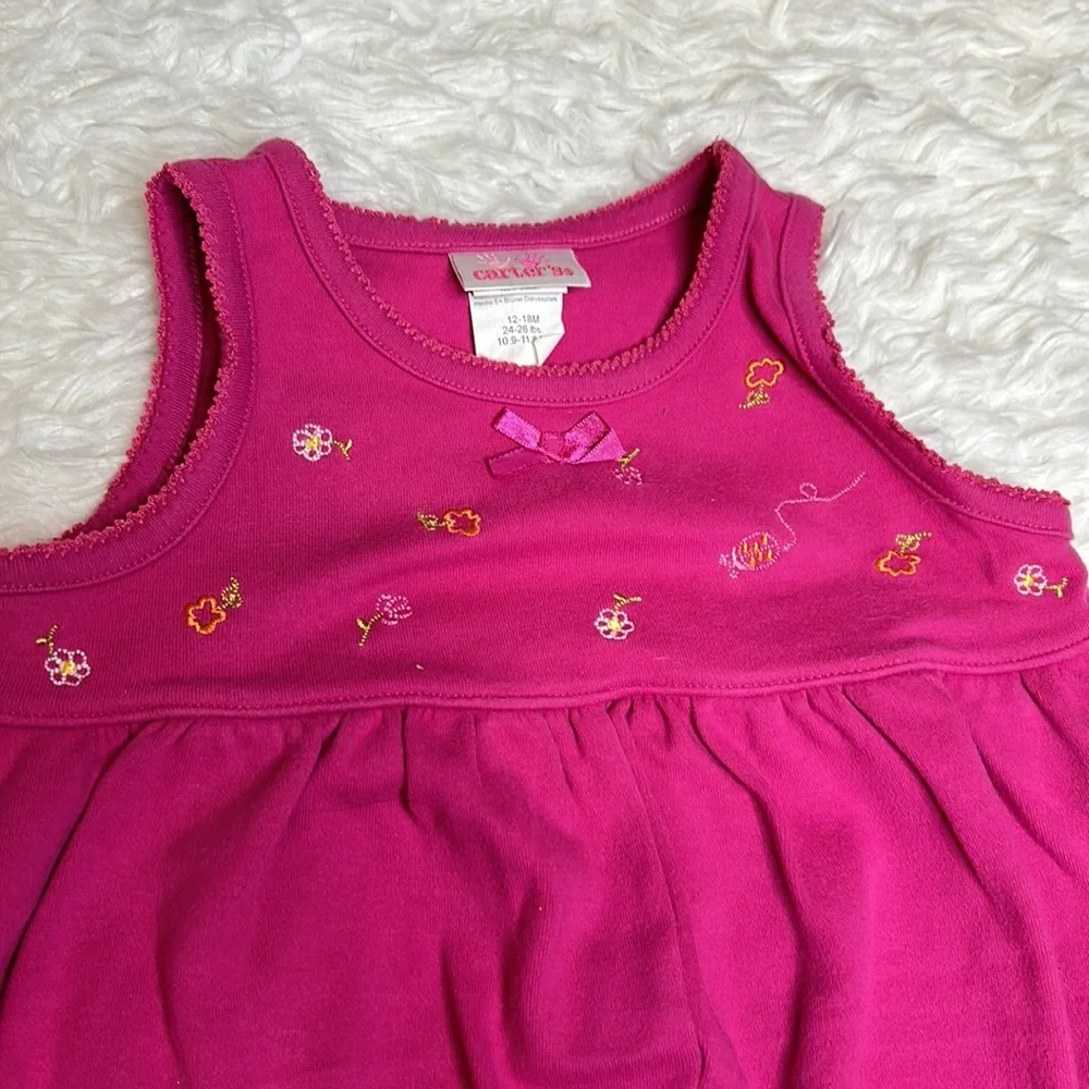 Carter’s Pink Floral Snap Onesie - Picture 6 of 7